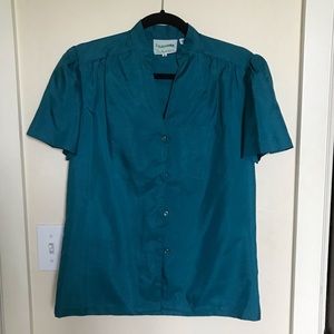 Vintage Teal Blouse